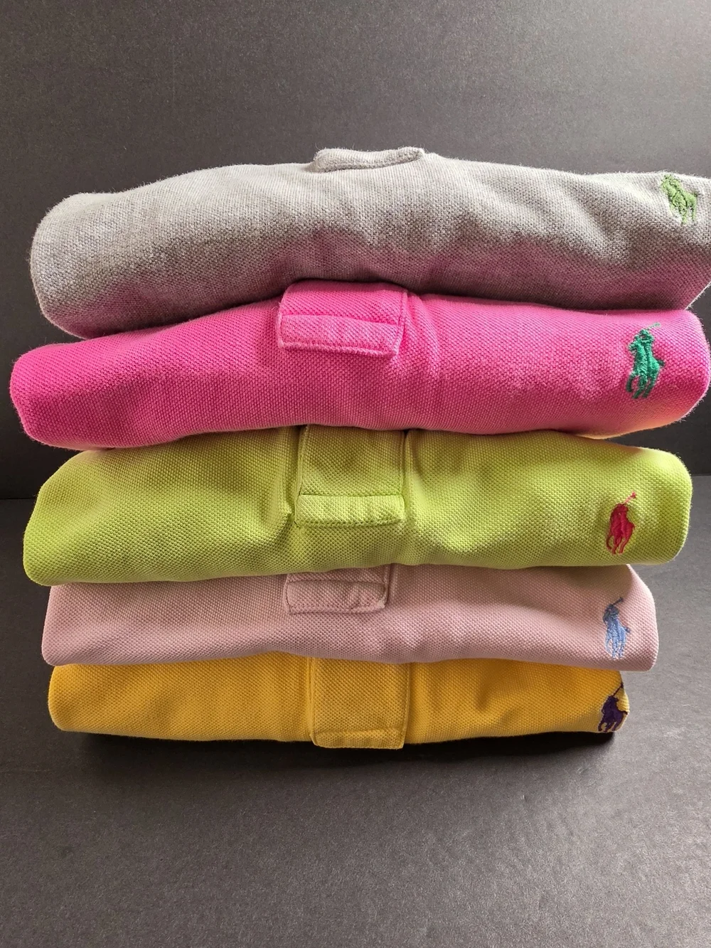 Bundle Of 5 Ralph Lauren Mens Assorted Polo Shirt - Classic Pique Short Sleeve